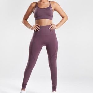 GYMSHARK seamless high waisted leggings-purple